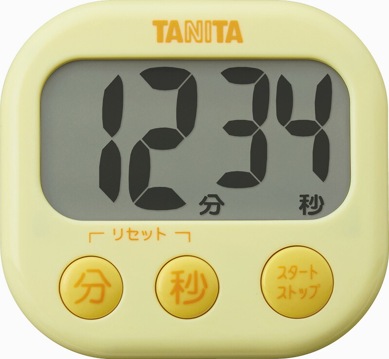 【ラッピング無料】タニタ でか見えタイマー イエロー TD-384YL キッチンタイマー