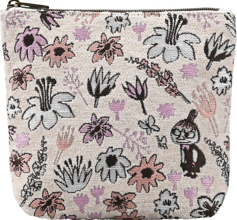 【ラッピング無料】ムーミン 花と遊ぶ ゴブラン織りポーチ 1425013700