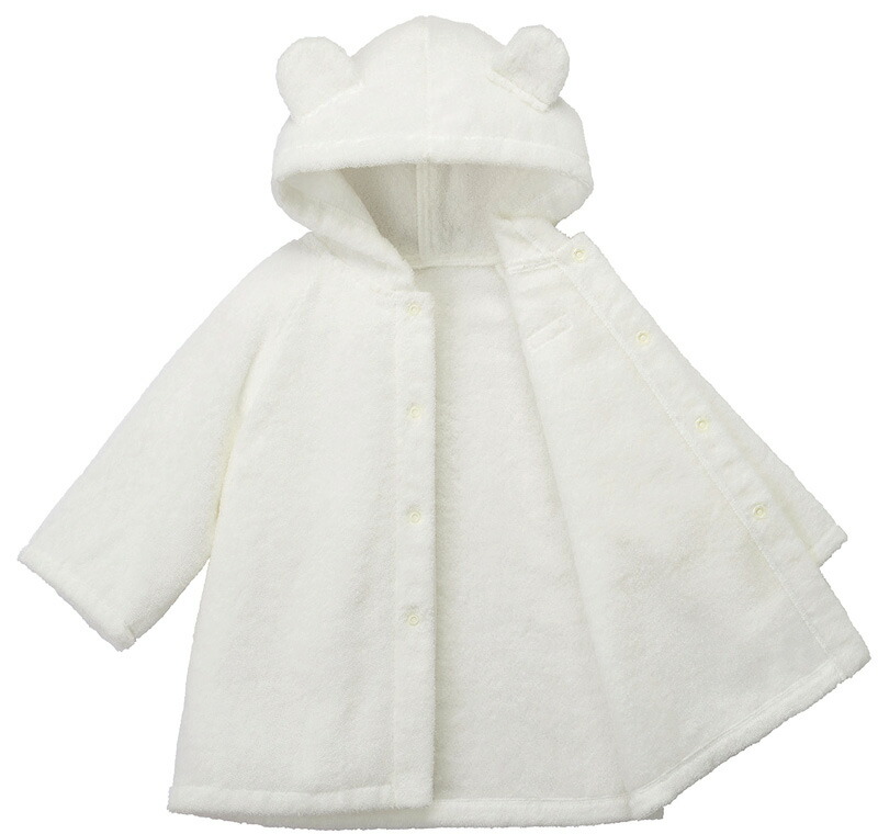 【ラッピング無料】国産 ミキハウス ベビーバスローブ 40-3814-457 日本製 - 画像 (4)