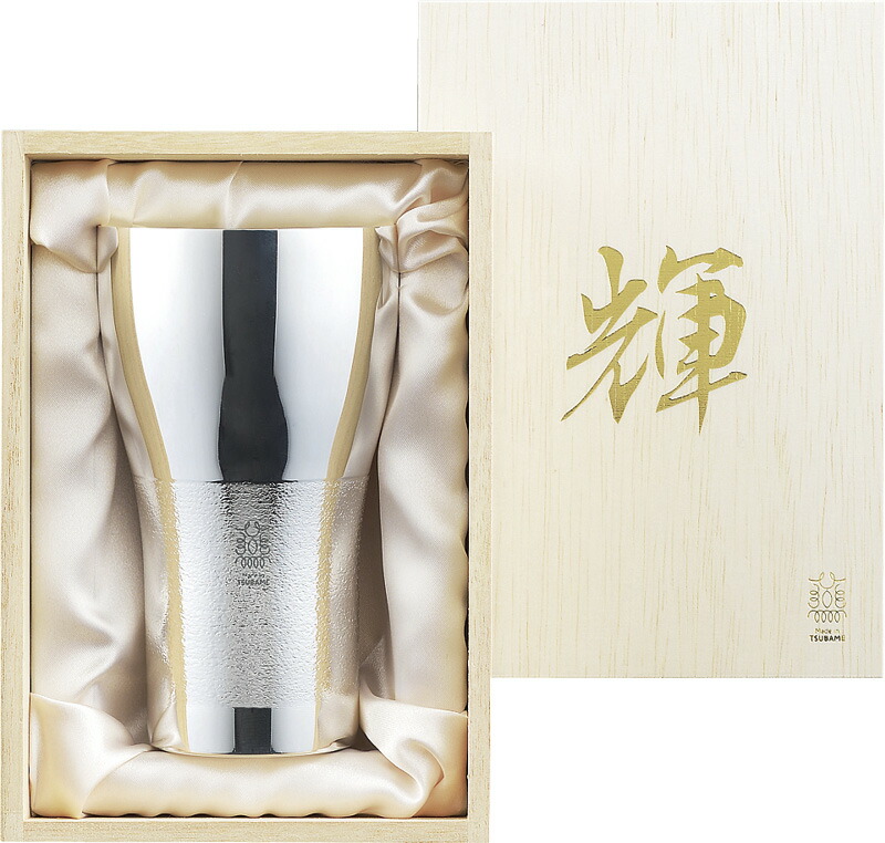 【ラッピング無料】国産 輝 純銅ビアタンブラー 440ml(銀仕上げ) KG-02 日本製