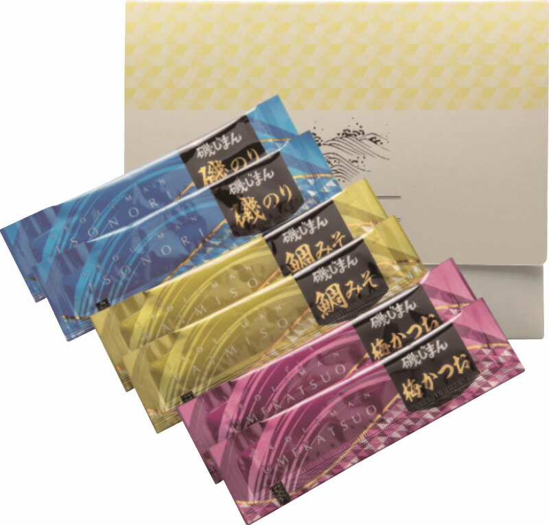 【ラッピング無料】磯じまん スティック佃煮セット IBS-6 磯のり 鯛みそ 梅かつお