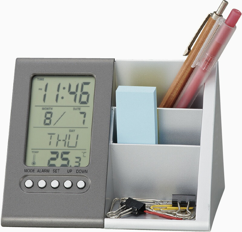 【ラッピング無料】スタイリッシュ デスクスタンド 6129-23 置き時計