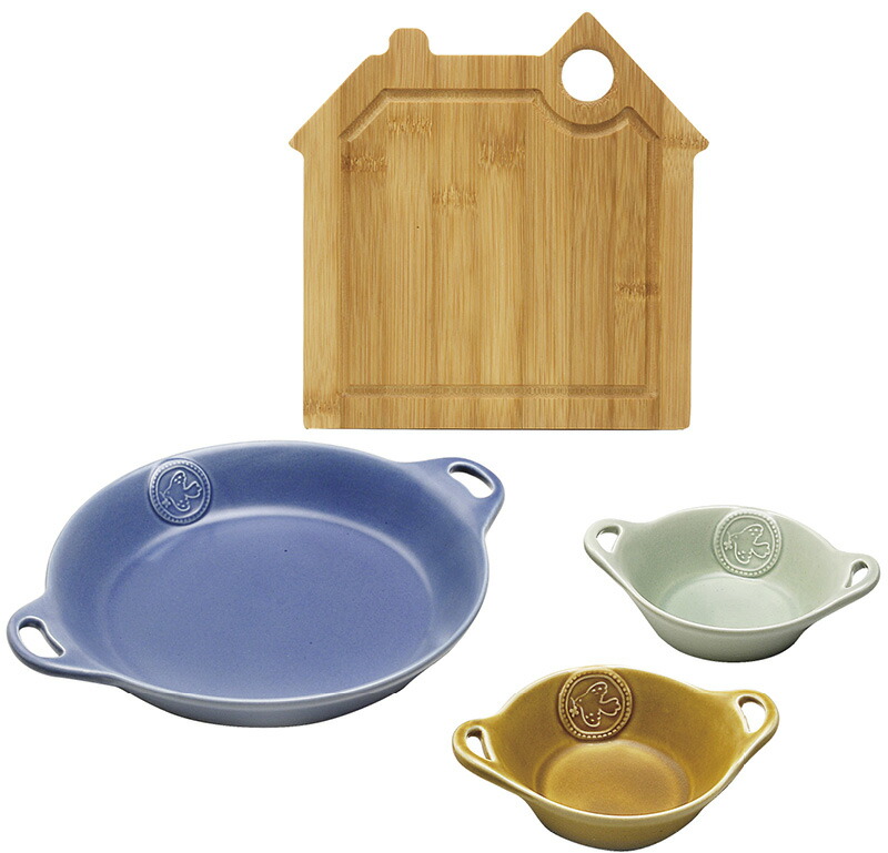 【ラッピング無料】フェリーチェ オーブンクッキングセット FE-3003C 皿 プレート 手付き小鉢 手付き皿 トレー