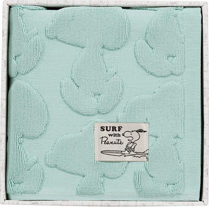 【ラッピング無料】ピーナッツ シルエットサーフ ジャガードバスマット ブルー 86854 綿100%
