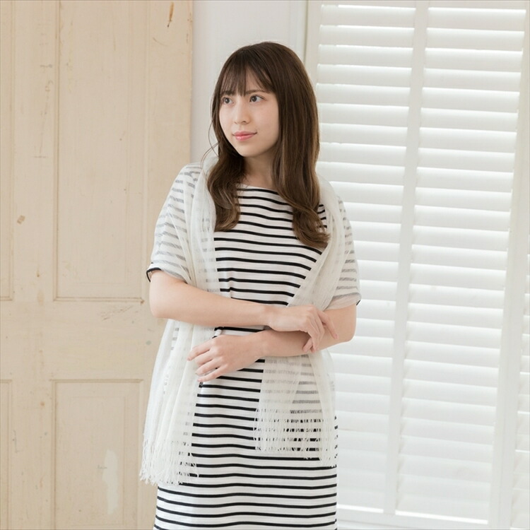 【送料無料】[3個割引] うるおい 純国産シルク100% セリシンショール　生成色 エコニット 日本製 絹 ぐんま200 ぐんまちゃん 美容 敏感肌 保湿 天然 レビュー おしゃれ - 画像 (5)