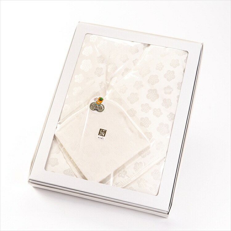 【送料無料】碓氷製糸 純国産シルク おくるみセット　ホワイト色 柄入り フリーサイズ ぐんま200 絹 美容 保湿 天然 セリシン 敏感肌 日本製 レビュー おしゃれ - 画像 (6)