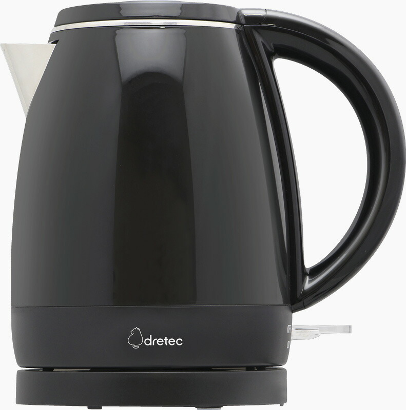 【ラッピング無料】ドリテック 電気ケトル 「リコリス 」0.8L ブラック PO-151BK