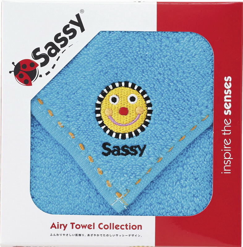 【ラッピング無料】サッシー ミニタオル ブルー SA-7452 綿100%