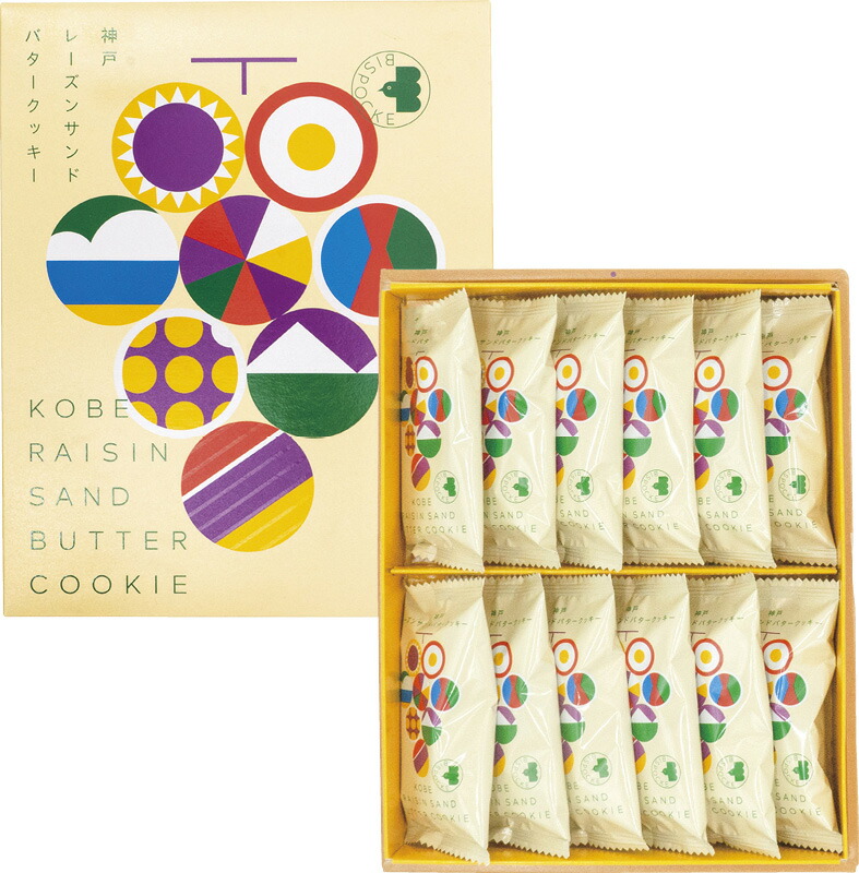【ラッピング無料】ビスポッケ 神戸レーズンサンドバタークッキー RS-12 神戸レーズンサンドバタークッキー