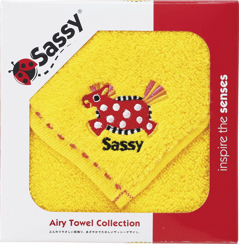 【ラッピング無料】サッシー ミニタオル イエロー SA-7454 綿100%