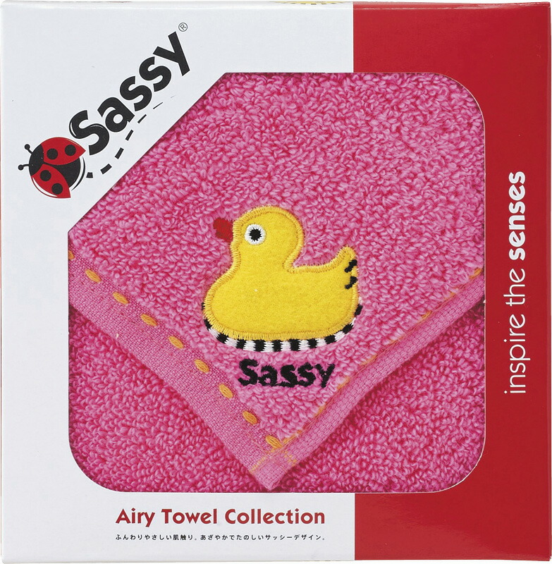 【ラッピング無料】サッシー ミニタオル ピンク SA-7451 綿100%