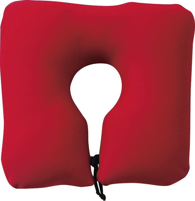 【ラッピング無料】国産 モグ ポータブルネックピロー レッド 4582289832979 日本製 クッション