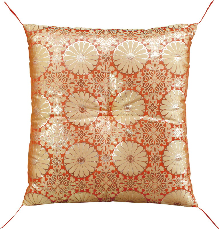 【ラッピング無料】国産 銘仙判 仏前 座布団 レッド L26-B(S) RE 日本製