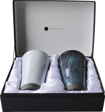 【ラッピング無料】国産 清風 田端繁道 作 カービングカップペア 7-2094 日本製 日本酒 焼酎グラス