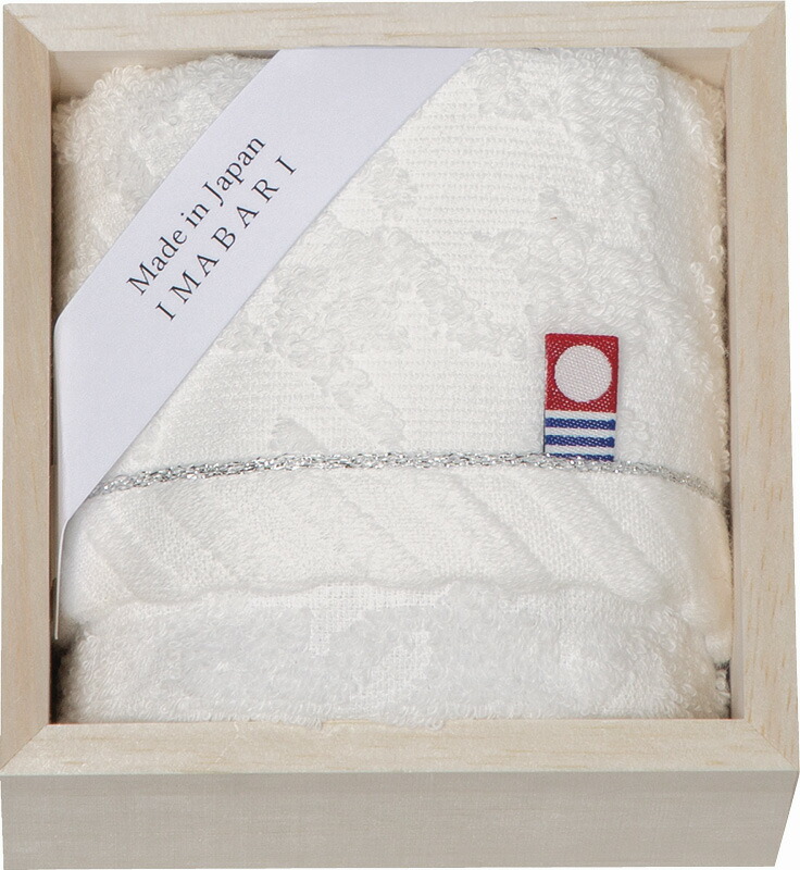 【ラッピング無料】国産 今治製タオル しまなみ匠の彩 ウォッシュタオル(木箱入) 和彩苑 KW-6056 綿100% 日本製
