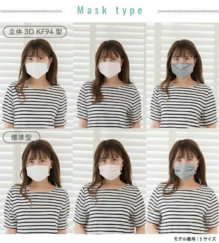 【送料無料】[6枚割引] うるおい 不織布風 100回洗える ナノシルクマスク　N95級 日本製 立体3D･KF94型標準 大人用 S/M/L ホワイト 白/ピンクブラウン/グレー エコニット 絹 国産 医療用水準 レビュー - 画像 (9)