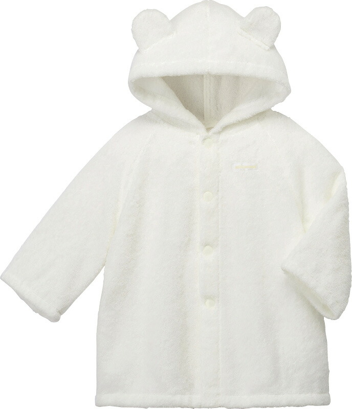 【ラッピング無料】国産 ミキハウス ベビーバスローブ 40-3814-457 日本製