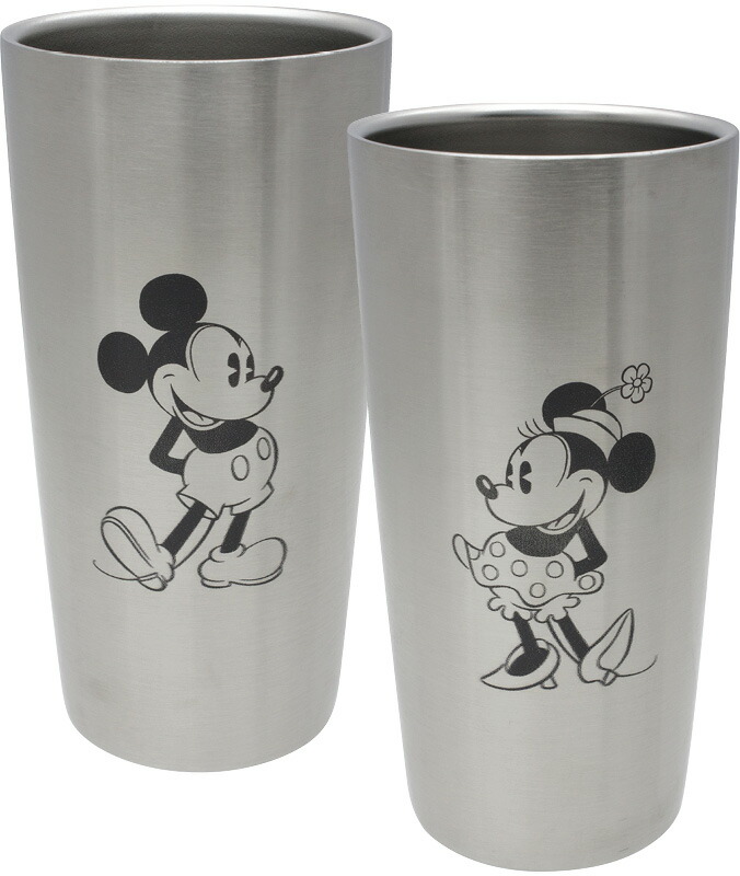 【ラッピング無料】ディズニー ミッキー ＆ ミニー ステンレス真空タンブラー440mlペアセット 81180