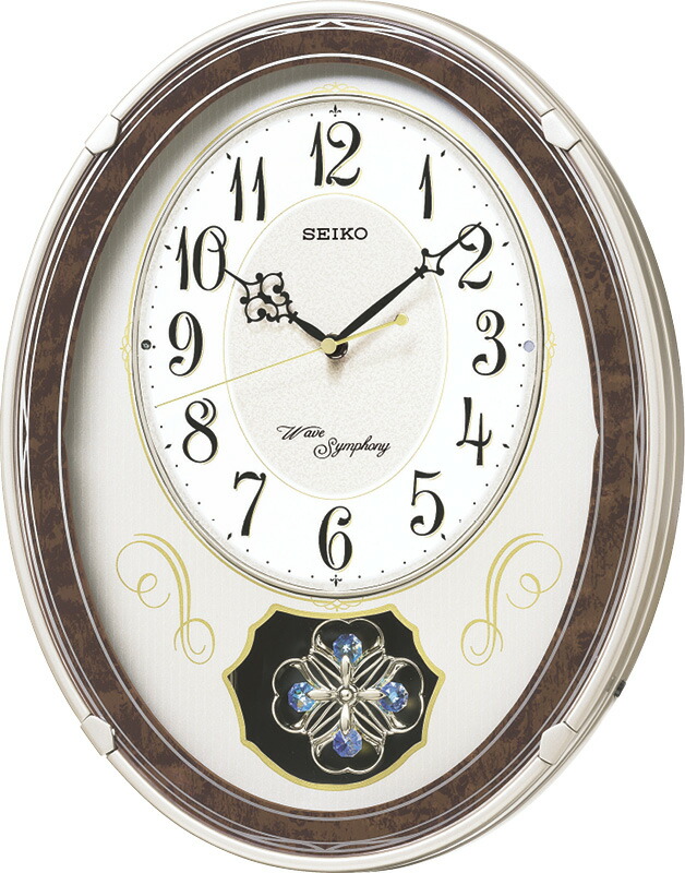 【ラッピング無料】セイコー ウェーブシンフォニー 電波正時メロディ 掛時計 AM259B 掛け時計