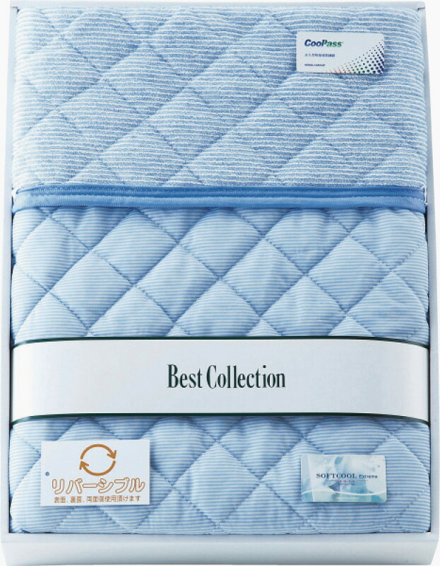 【ラッピング無料】涼感 & 吸水速乾リバーシブル 敷パット ブルー CP-6051B 敷きパッド