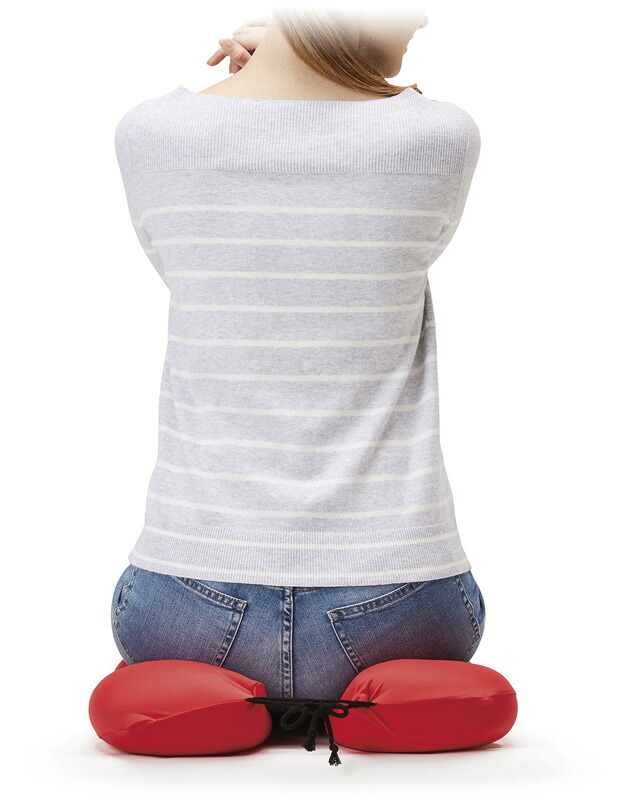 【ラッピング無料】国産 モグ 尾骨を浮かすシートクッション レッド 4540323017072 日本製 座布団 まくら - 画像 (4)