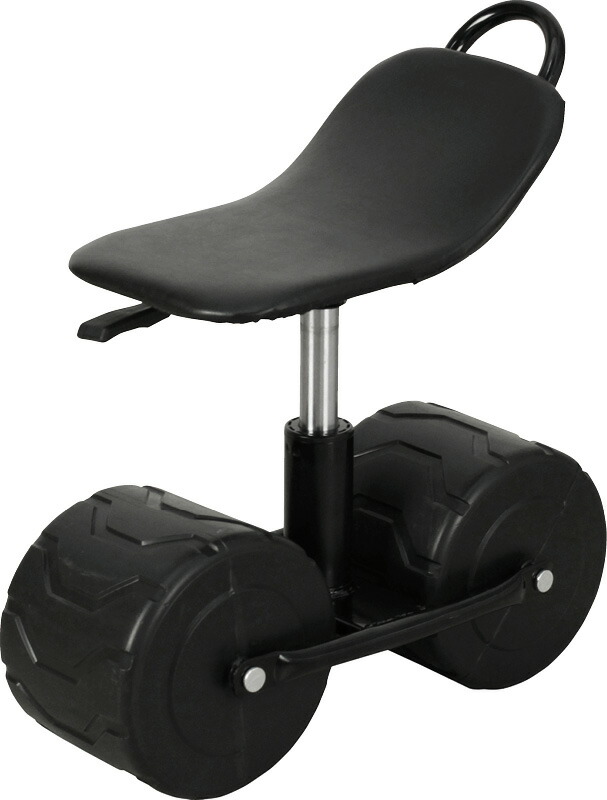 【ラッピング無料】作業用大型タイヤ付きチェアー(組立式) LMR-5