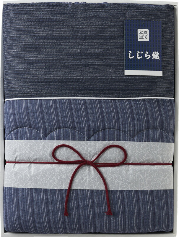 【ラッピング無料】国産 抗菌防臭わた入りしじら織 肌掛けふとん SSJ-2280 日本製 掛け布団