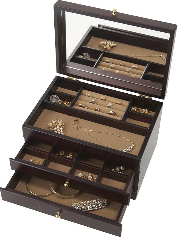 【ラッピング無料】国産 ジュエリーボックス 017-809 日本製 収納ボックス ケース