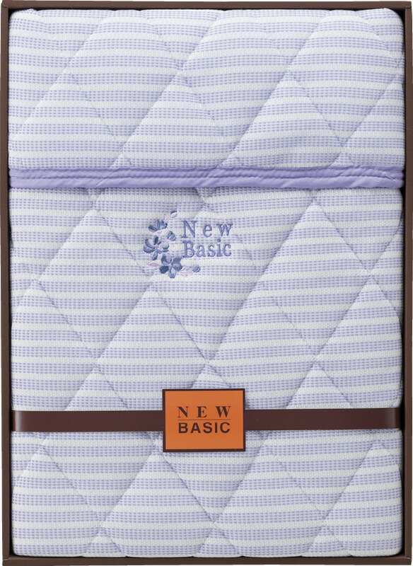 【ラッピング無料】ニューベーシック ニットワッフル敷パット ブルー RNB-4041B 敷きパッド