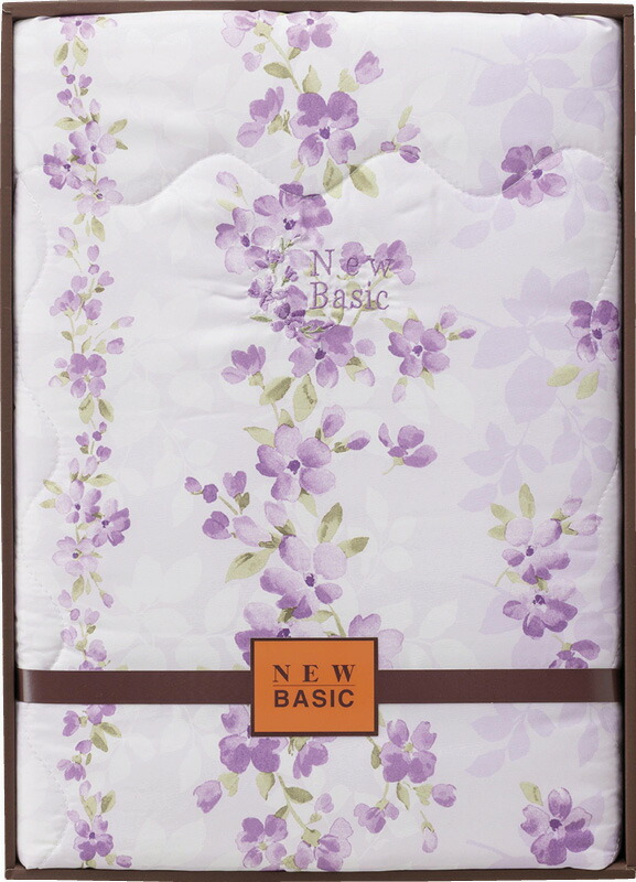 【ラッピング無料】ニューベーシック ウォッシャブル 肌掛けふとん パープル RNB-4040P 掛け布団