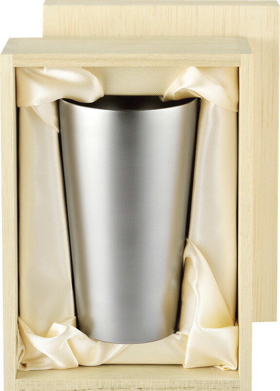 【ラッピング無料】国産 霞 チタン2重タンブラー240ml TW-5 チタン 日本製