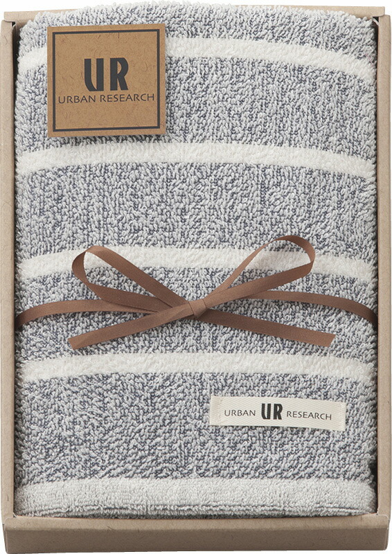 【ラッピング無料】国産 アーバンリサーチ フェイスタオル ブルー UR2310BL 綿100% 日本製