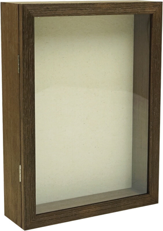 【ラッピング無料】万丈 フロントオープンBOX A4判 ブラウン 106439 ボックスフレーム