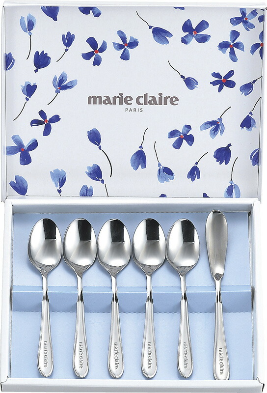 【ラッピング無料】国産 マリ･クレール モーニング6ピースセット MC-124 日本製 カトラリーセット コーヒースプーン バターナイフ