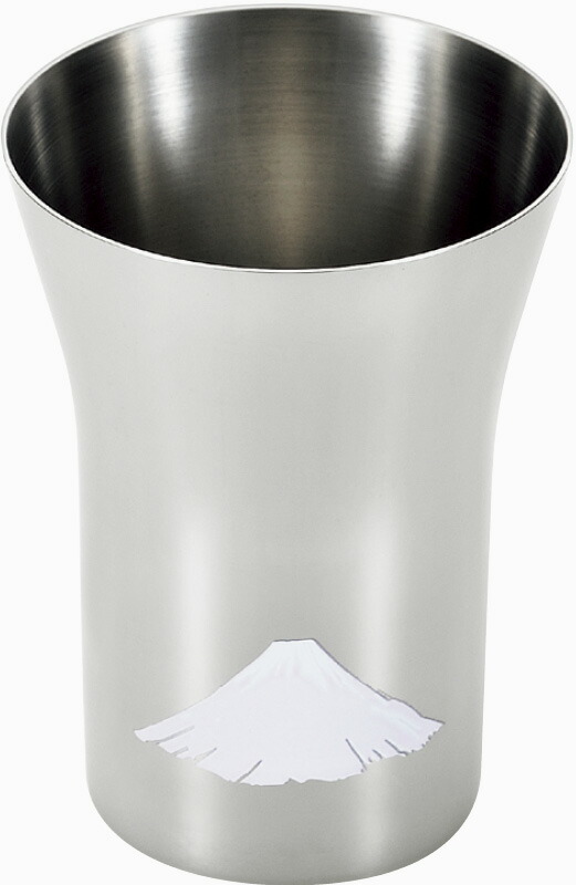 【ラッピング無料】国産 燕熟の技 感温ステンレスタンブラー 300ml 赤富士 EJK-301 日本製