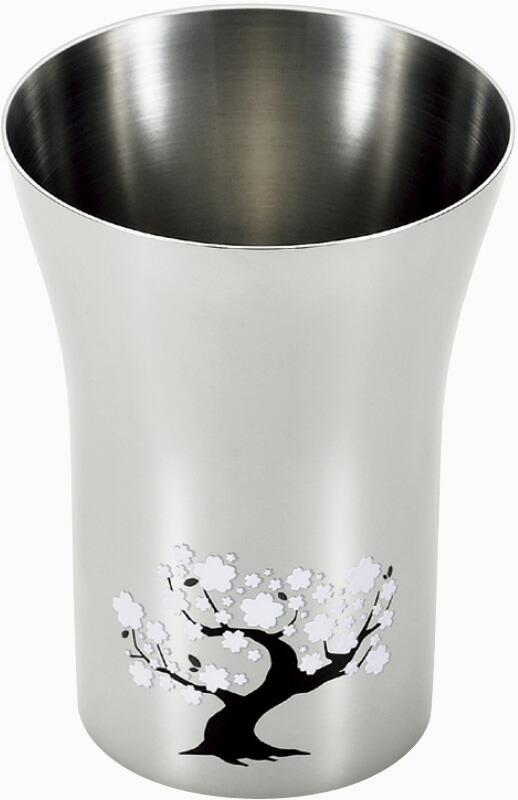 【ラッピング無料】国産 燕熟の技 感温ステンレスタンブラー 300ml 桜 EJK-300 日本製