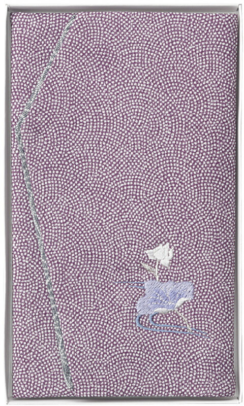 【ラッピング無料】国産 洛北 刺繍入り金封ふくさ 紫蓮 H033b 日本製