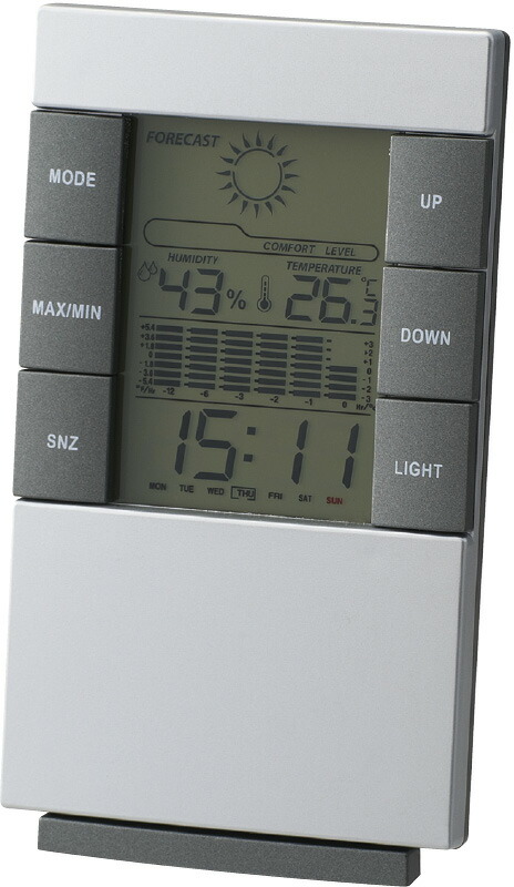 【ラッピング無料】ウェザーインフォクロック 6115-23 置き時計