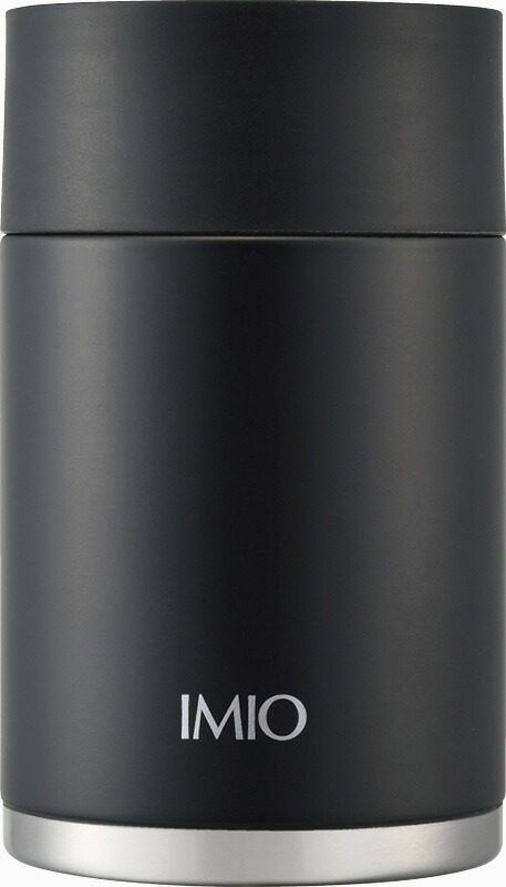 【ラッピング無料】イミオ コンパクトランチポット300ml ブラック IM-0014 保温ランチジャー