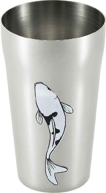 【ラッピング無料】国産 燕熟の技 感温ステンレスタンブラー 420ml 錦鯉 EJK-401 日本製