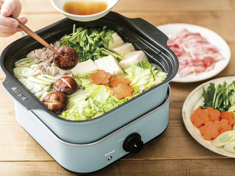 【ラッピング無料】ピーコック コンパクトグリル鍋 WGV-A60 ASM 鍋使用時 焼肉プレート - 画像 (4)