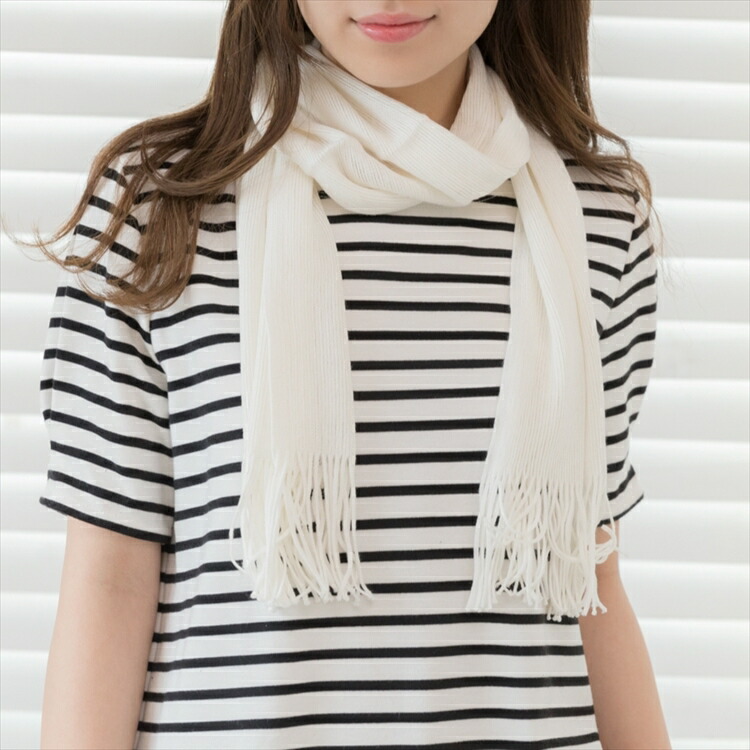 【送料無料】うるおい･純国産シルク セリシンマフラー ホワイト/ピンク/グリーン/ネイビー/ベージュ/パーブル/オレンジ エコニット 日本製 絹 ぐんま200 美容 敏感肌 保湿 天然 レビュー - 画像 (6)