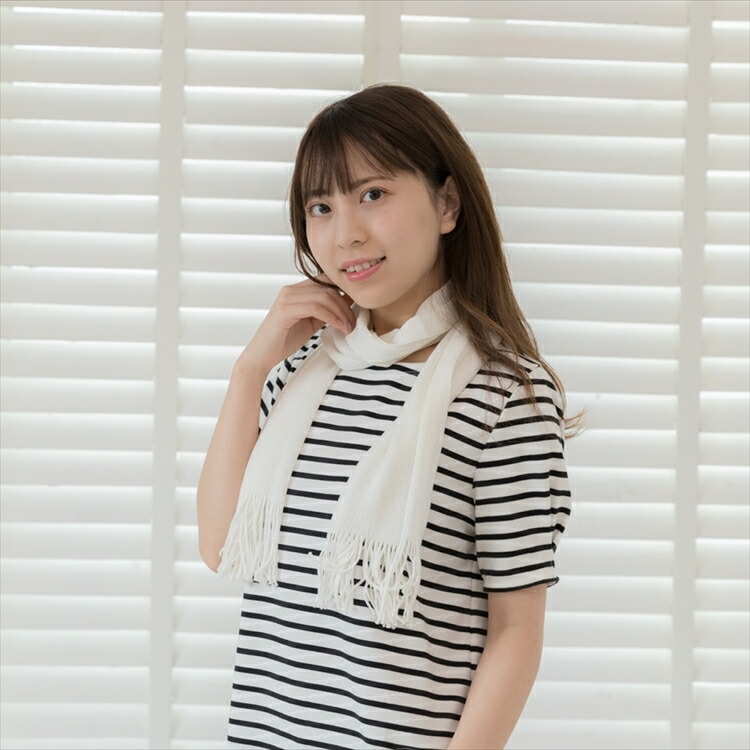 【送料無料】うるおい･純国産シルク セリシンマフラー ホワイト/ピンク/グリーン/ネイビー/ベージュ/パーブル/オレンジ エコニット 日本製 絹 ぐんま200 美容 敏感肌 保湿 天然 レビュー - 画像 (5)