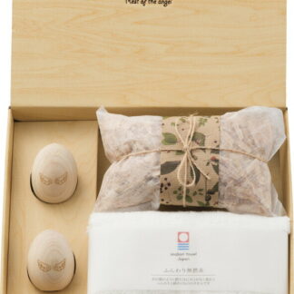 【ラッピング無料】国産 天使の休息 ヒーリングセット TK-3003B 日本製 檜タマゴ 檜バッグ ウォッシュタオル