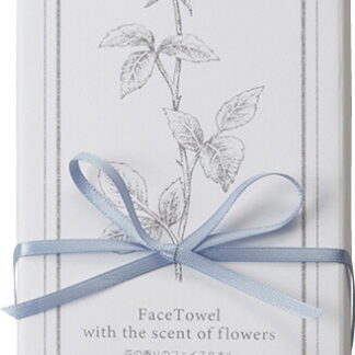 【ラッピング無料】国産 フィオーレ ディ ローサ お花の香り付き今治産フェイスタオル ブルー FR2220BL 綿100% 日本製