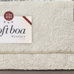 【ラッピング無料】ソフトボア ハーフケット アイボリー FFB23050-IV ブランケット