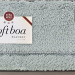 【ラッピング無料】ソフトボア ハーフケット ブルーグレー FFB23050-GY ブランケット