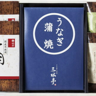 【ラッピング無料】三河一色産うなぎの蒲焼･柿安･お吸物セット MU-EJ 牛肉ごぼうしぐれ煮 三水亭 浜乙女 海苔 お吸物 浜乙女 松茸 お吸物