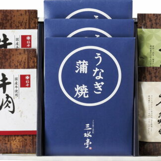 【ラッピング無料】三河一色産うなぎの蒲焼･柿安･お吸物セット MU-AJJ 牛肉ごぼうしぐれ煮 浜乙女 海苔 お吸物 浜乙女 松茸 お吸物