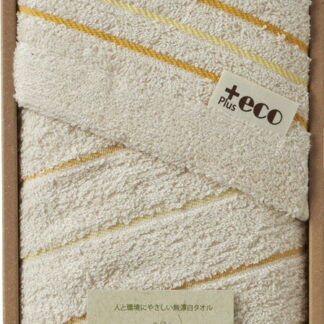 【ラッピング無料】国産 泉州+eco フェイスタオル イエロー PE-060-YE 綿100% 日本製